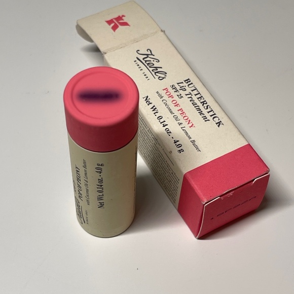 NEW RARE Kiehls Butterstick Pop of Peony Lip Treatment Discontinued FULL SIZE 4g - Picture 3 of 5